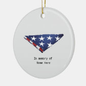 Eenvoudig gevouwen Amerikaanse veteranenontwerp Keramisch Ornament (Links)