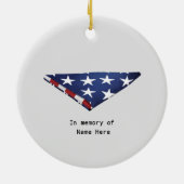 Eenvoudig gevouwen Amerikaanse veteranenontwerp Keramisch Ornament (Achterkant)