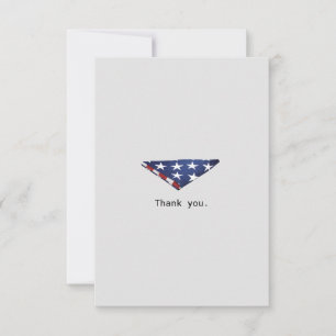 Eenvoudig gevouwen Amerikaanse vlag veteraan bedan Bedankkaart