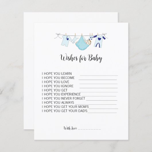 Eenvoudig gewoon Baby shower wenst Baby advies (Voorkant / Achterkant)