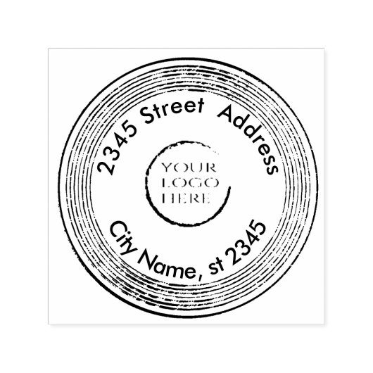 Eenvoudig gewoon bedrijfsretouradres voor logo  zelfinktende stempel (Design)