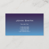 Eenvoudig gewoon blauw Visitekaartje met verloop (Achterkant)