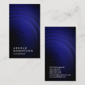Eenvoudig Gewoon Blauw Zwart Consultant Visitekaar Visitekaartje (Voorkant / Achterkant)