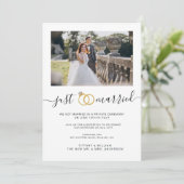 Eenvoudig, gewoon gehuwde prijsstellingfoto's kaart (Staand voorkant)