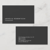Eenvoudig gewoon grijs professioneel Visitekaartje (Voorkant / Achterkant)