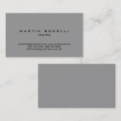 Eenvoudig gewoon grijs professioneel Visitekaartje (Voorkant / Achterkant)