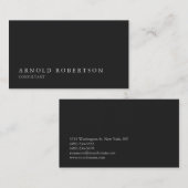 Eenvoudig gewoon grijs professioneel Visitekaartje (Voorkant / Achterkant)