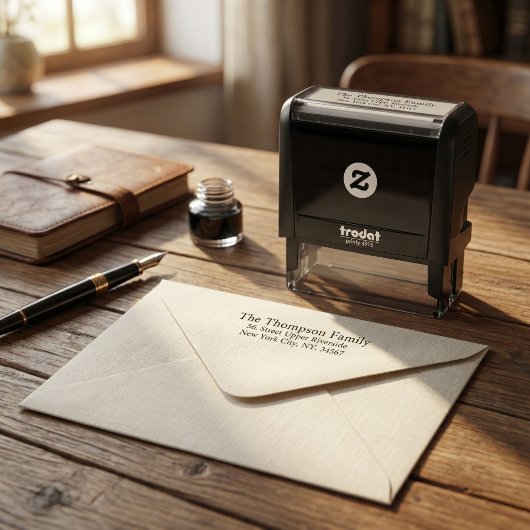 Eenvoudig gewoon modern elegant retouradres zelfinktende stempel