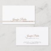 Eenvoudig gewoon, modern, elegant wit visitekaartje (Voorkant / Achterkant)