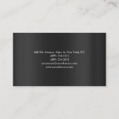Eenvoudig gewoon modern grijs achtergrond visitekaartje (Achterkant)