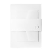 Eenvoudig gewoon modern tekst ellegant wit huwelij uitnodigingen wikkel (Voorkant Voorbeeld)