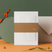 Eenvoudig gewoon modern teksttrekkend Terracotta-w Uitnodigingen Wikkel