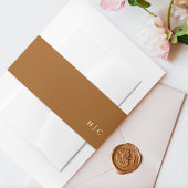 Eenvoudig gewoon modern teksttrekkend Terracotta-w Uitnodigingen Wikkel