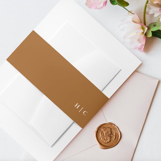 Eenvoudig gewoon modern teksttrekkend Terracotta-w Uitnodigingen Wikkel