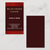 Eenvoudig Gewoon Rood Bruin Consultant Visitekaart Visitekaartje (Voorkant / Achterkant)