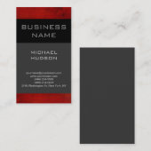 Eenvoudig gewoon rood grijs consultant Visitekaart Visitekaartje (Voorkant / Achterkant)