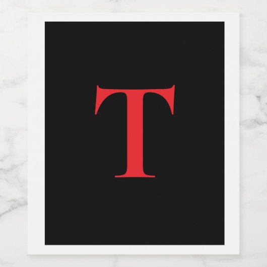 Eenvoudig Gewoon Uw Monogram Toevoegen Wijn Etiket (Enkel label)