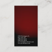 Eenvoudig gewoon Verticaal Red Black Trendy Consul Visitekaartje (Achterkant)