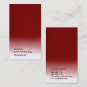 Eenvoudig gewoon verticaal rood-rendy consultant visitekaartje (Voorkant / Achterkant)