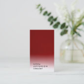 Eenvoudig gewoon verticaal rood-rendy consultant visitekaartje (Staand voorkant)