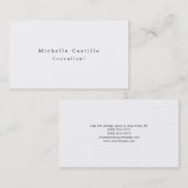 Eenvoudig gewoon wit, minimalistisch, modern visitekaartje (Voorkant / Achterkant)