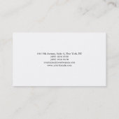 Eenvoudig gewoon wit, minimalistisch, modern visitekaartje (Achterkant)