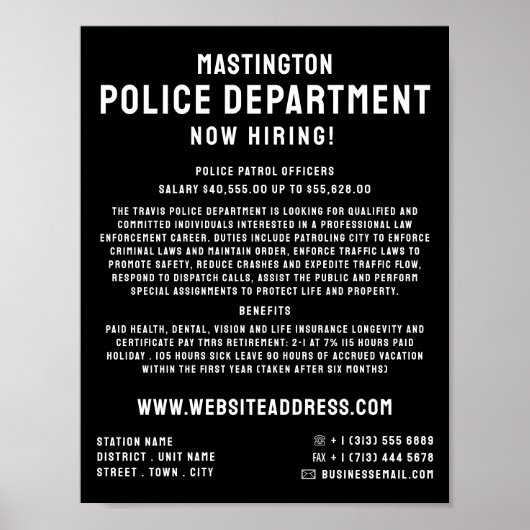 Eenvoudig gezegd, aanwerving politieambtenaar poster (Voorkant)