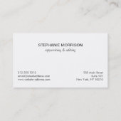 Eenvoudig gezegd DK Grey Writer, auteur Visitekaar Visitekaartje (Achterkant)