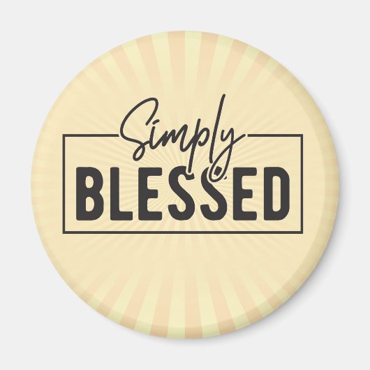 Eenvoudig gezegend geloof gebaseerd magneet (Voorkant)