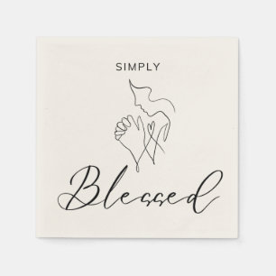 Eenvoudig Gezegend Minimalistische Christelijke Li Servet