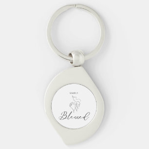 Eenvoudig Gezegend Minimalistische Christelijke Li Sleutelhanger