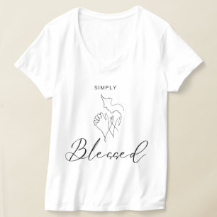 Eenvoudig Gezegend Minimalistische Christelijke Li T-shirt