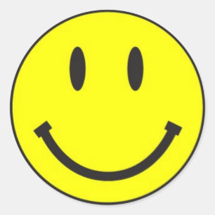 Eenvoudig gezicht! ronde sticker