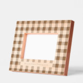 Eenvoudig Gingham-patroon met naam Gegraveerde Lijstjes (Links)