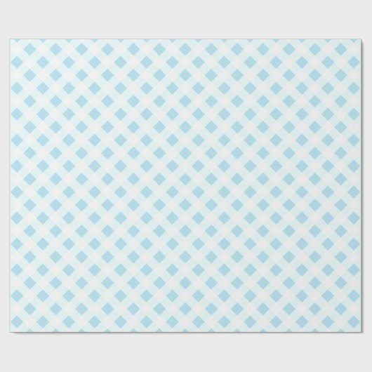 Eenvoudig Gingham Wrapping papier Baby Blauw (Vlak)