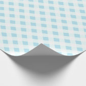 Eenvoudig Gingham Wrapping papier Baby Blauw (Hoek)