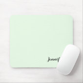 Eenvoudig Girly gepersonaliseerd script Mint Green Muismat (Met muis)