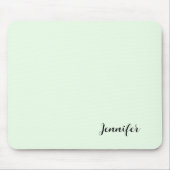 Eenvoudig Girly gepersonaliseerd script Mint Green Muismat (Voorkant)