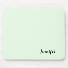Eenvoudig Girly gepersonaliseerd script Mint Green Muismat