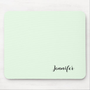 Eenvoudig Girly gepersonaliseerd script Mint Green Muismat