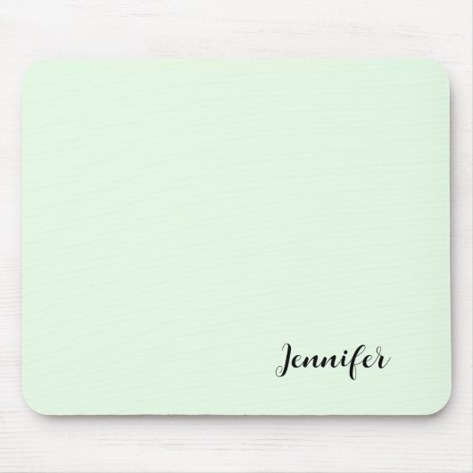 Eenvoudig Girly gepersonaliseerd script Mint Green Muismat (Voorkant)