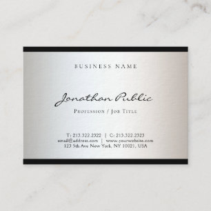 Eenvoudig glamour met elegant modern, minimalistis visitekaartje