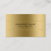 Eenvoudig glanzend faux metallic goud ontwerp visitekaartje (Voorkant)
