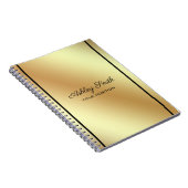 Eenvoudig glanzend goud notitieboek (Rechterzijde)