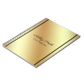 Eenvoudig glanzend goud notitieboek (Linkerzijde)