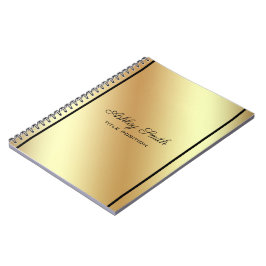 Eenvoudig glanzend goud notitieboek