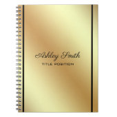 Eenvoudig glanzend goud notitieboek (Voorkant)