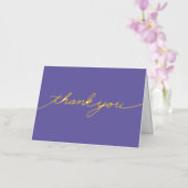 Eenvoudig glimmend Dank je Folie Wenskaart (Orchidee)