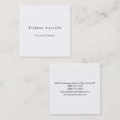 Eenvoudig glin elegant minimalistisch modern vierkante visitekaartje (Voorkant / Achterkant)