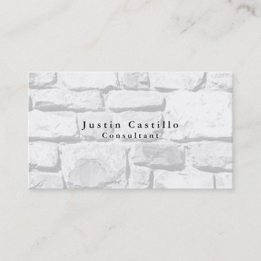 Eenvoudig glin elegante wand Stones Moderne Visitekaartje (Voorkant)